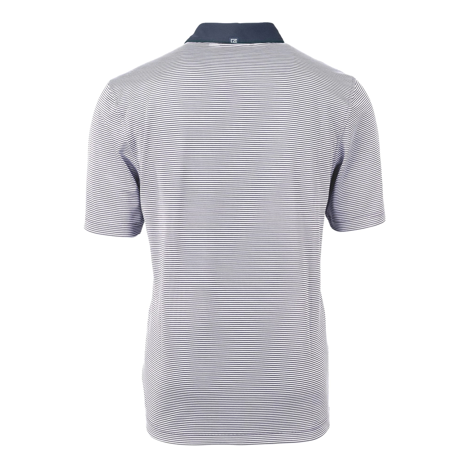 Men's Cutter & Buck Navy/White FIU Panthers DryTec Virtue Eco Pique Recycled Polo